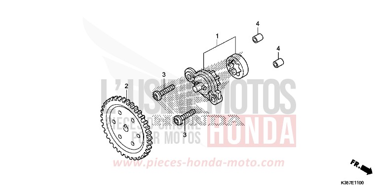 OIL PUMP for PCX 125 PEARL SIENA RED (R320) from 2017